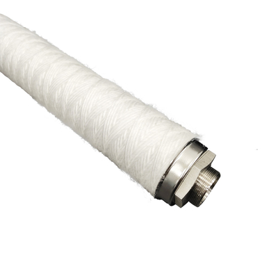 स्टेनलेस स्टील 304/316 समर्थन कोर के साथ OD 60MM स्ट्रिंग घाव निस्पंदन कारतूस