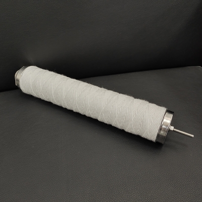 स्टेनलेस स्टील 304/316 समर्थन कोर के साथ OD 60MM स्ट्रिंग घाव निस्पंदन कारतूस
