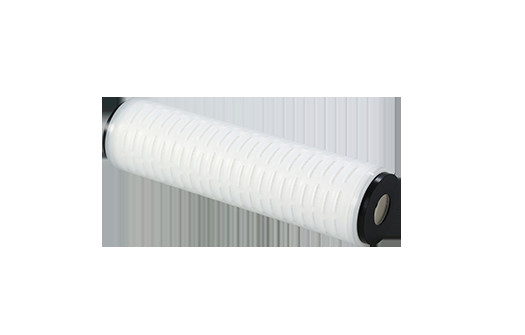 0.45um पीपी Pleated फिल्टर Polypropylene अंत टोपी के साथ छिद्र आकार 0.1um-60um अधिकतम तापमान 82°C