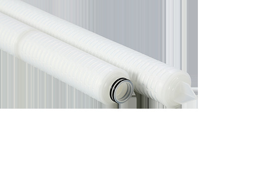 0.45um पीपी Pleated फिल्टर Polypropylene अंत टोपी के साथ छिद्र आकार 0.1um-60um अधिकतम तापमान 82°C