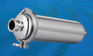 जीबी150-2011 मानकों के अनुरूप अपफ्लो-इन-डाउनफ्लो-आउट डिजाइन के साथ सैनिटरी ग्रेड पाइपलाइन फिल्टरेशन डिवाइस