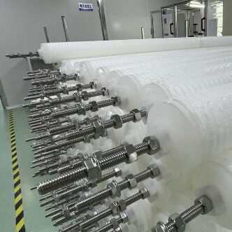 पीएचएफजेड सीरीज बैकफ्लश करने योग्य प्लीटेड फिल्टर कारतूस 40 "और 30" वेल्डेड डिजाइन के साथ पावर प्लांट कंडेनसेट वाटर में आयरन हटाने के लिए