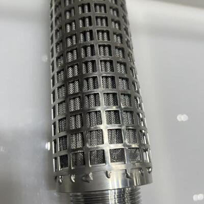 उच्च तापमान प्रतिरोधी 316L स्टेनलेस स्टील फाइबर फेल्ट प्लीटेड फिल्टर कार्ट्रिज, बड़े निस्पंदन क्षेत्र के साथ