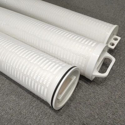 60 इंच का उच्च प्रवाह फिल्टर कारतूस उच्च गंदगी धारण क्षमता और पानी शुद्धिकरण के लिए 110m3/h प्रवाह दर के साथ