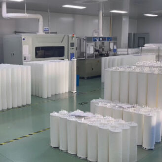 60 इंच का उच्च प्रवाह फिल्टर कारतूस उच्च गंदगी धारण क्षमता और पानी शुद्धिकरण के लिए 110m3/h प्रवाह दर के साथ