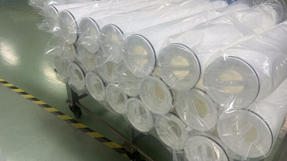 जल उपचार के लिए 110M3/H प्रवाह दर और पीपी फिल्टर मीडिया के साथ 40 इंच का उच्च प्रवाह फिल्टर कारतूस