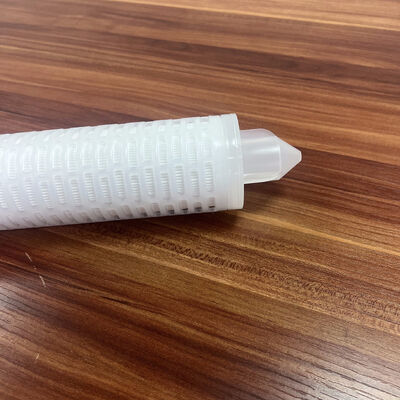 पानी निस्पंदन के लिए 0.45um पॉलीप्रोपाइलीन मीडिया के साथ 30 इंच पीपी प्लीटेड हाई फ्लो फिल्टर कारतूस